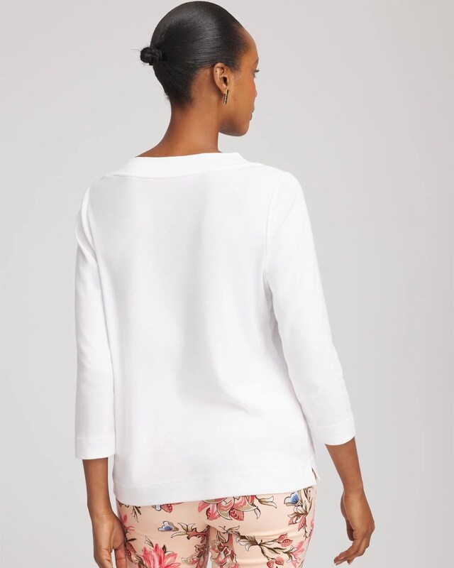 Short Pima 3/4 Sleeve Tee - image 3